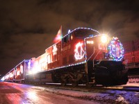 The Canadian Pacific Holiday Train makes a stop in Brandon before continuing on it's way in the morning.