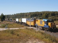 ONR 1809-1520, with the north bound Little Bear, just north of Lillabelle Lake, ONT.   9/18/1996.

Hear is the link to my Youtube video at this location, enjoy. http://www.youtube.com/watch?v=YpCZnBoQ368 