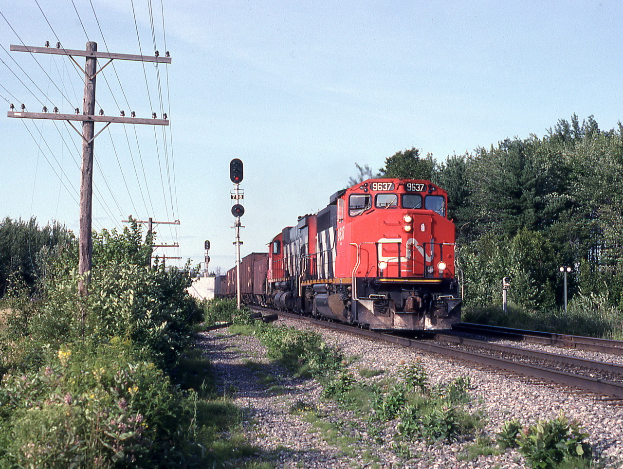 CN 401 undertakes the downgrade at a good speed.