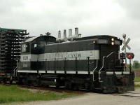 Former CN 1329 switching frame cars at Magna