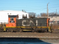 As of January 2013, This unit has been sitting in Walker for almost exactly two years now. If I rememember correctly, the unit was returned the start of 2011 from a company who was using it as an industrial switcher.  The company did some unauthorized modification by adding "handrails" on the top of the unit. If anyone has more info it would be appreciated.