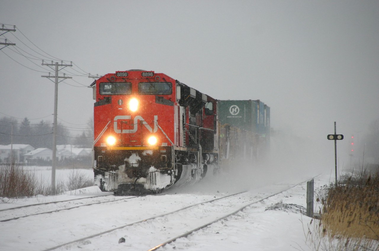 The 394 after kicking a snowdrift , on way to Richmond Qc !