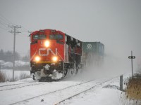 
The 394 after kicking a snowdrift , on way to Richmond Qc !