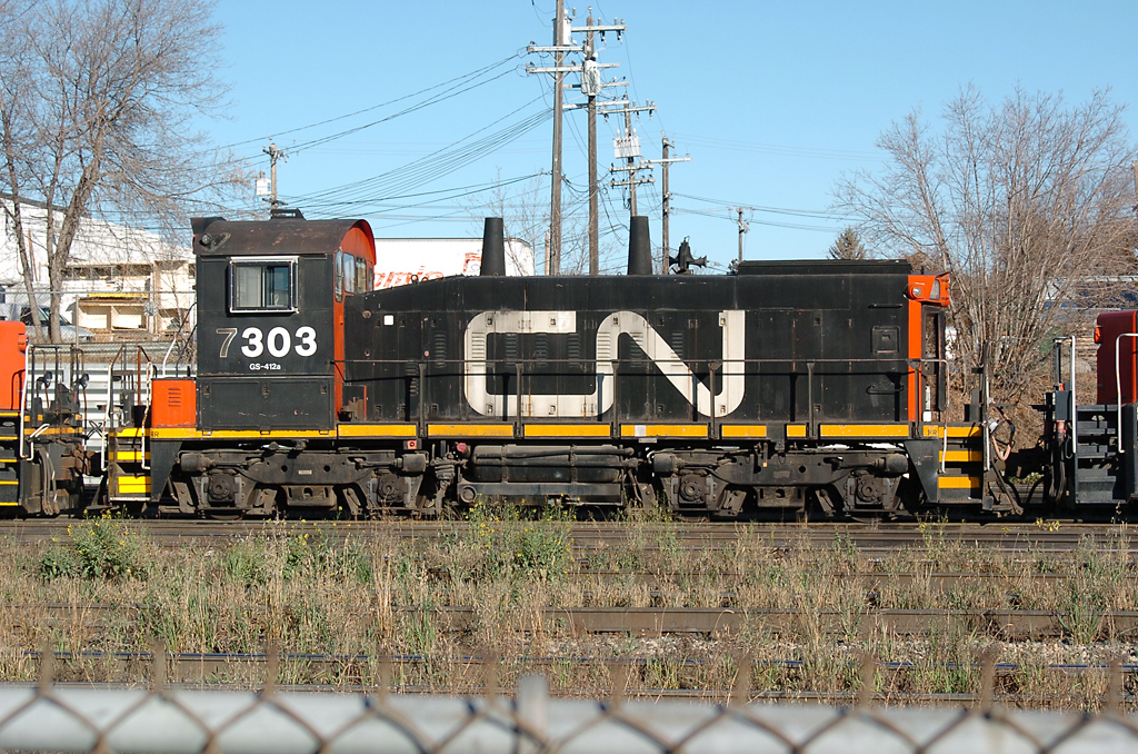 CN SW1200RM 7303 sits in the Walker deadline only a little while after being retired, although it had been in the deadline for years prior. It is now GMTX 507.