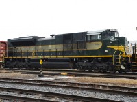 In need of a bath, NS 1068, the Erie heritage unit, made its way in to Canada on NS H3R today.