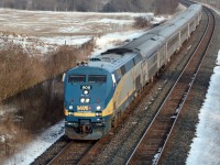 VIA Train #57 with 908 at Newtonville Road January 8, 2013