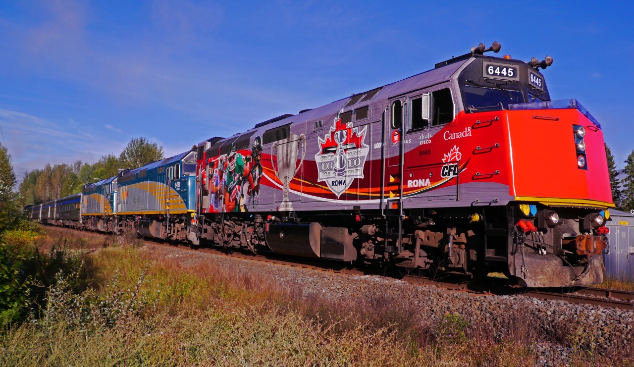 Grey Cup Train making its way to Jasper Alberta