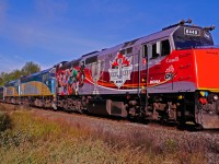 Grey Cup Train making its way to Jasper Alberta 