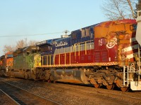 CN 391 does it's work at Brantford with BNSF 1046 - BNSF 7753 - FURX 7282 - QCM 15 (which has seen better days)