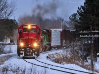 Montreal Maine & Atlantic Train #1 negociates a curve at Johnville as it heads toward Sherbrooke