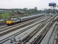 VIA 96 from Niagara about to pass under Bathurst st.