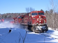 After meeting 112 at Craighurst, CP 101 tries to make up for lost time as they approach Medonte.