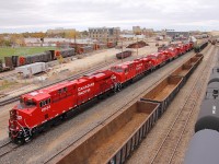 CP's 111 with 6 new ES44s enters the yard.