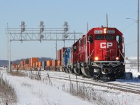 CP 282 does work at CTC Wolverton on a beautiful winter day.