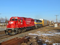 CP 641 led by CP 6255 (ex SOO 6055) heads west thru Tilbury on its way to Belle River where it will meet 142.