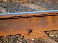 A battle scarred section of 1928 built Lacawanna Steel Co. 105 LB on the former CP/TH&B Waterford Sub