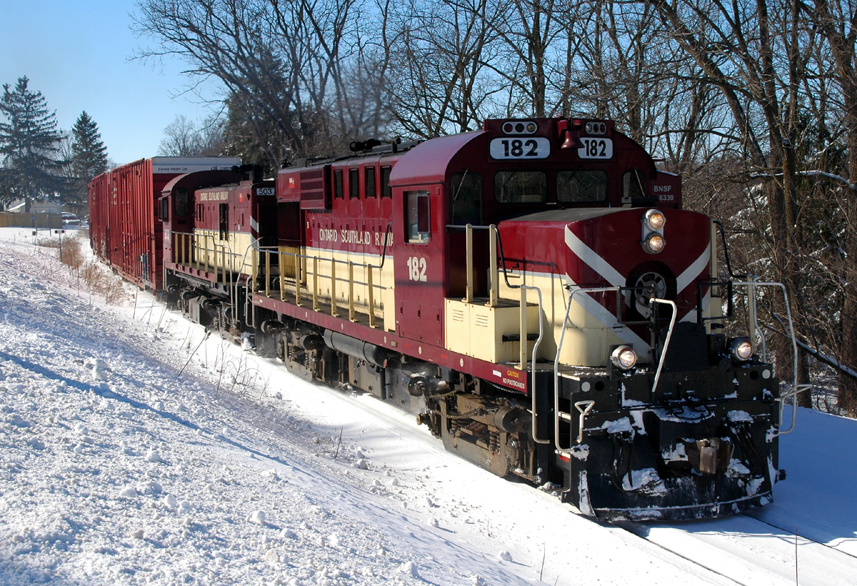 OSR makes it's way through Beachville on the way to Woodstock with OSRX 182 - OSRX 503