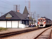 Eastward CP Budds stopped at the TH&B Station in Smithville, 9115 and 9021 as usual, and in less than a year, the daily passenger run would just become another chapter in history.