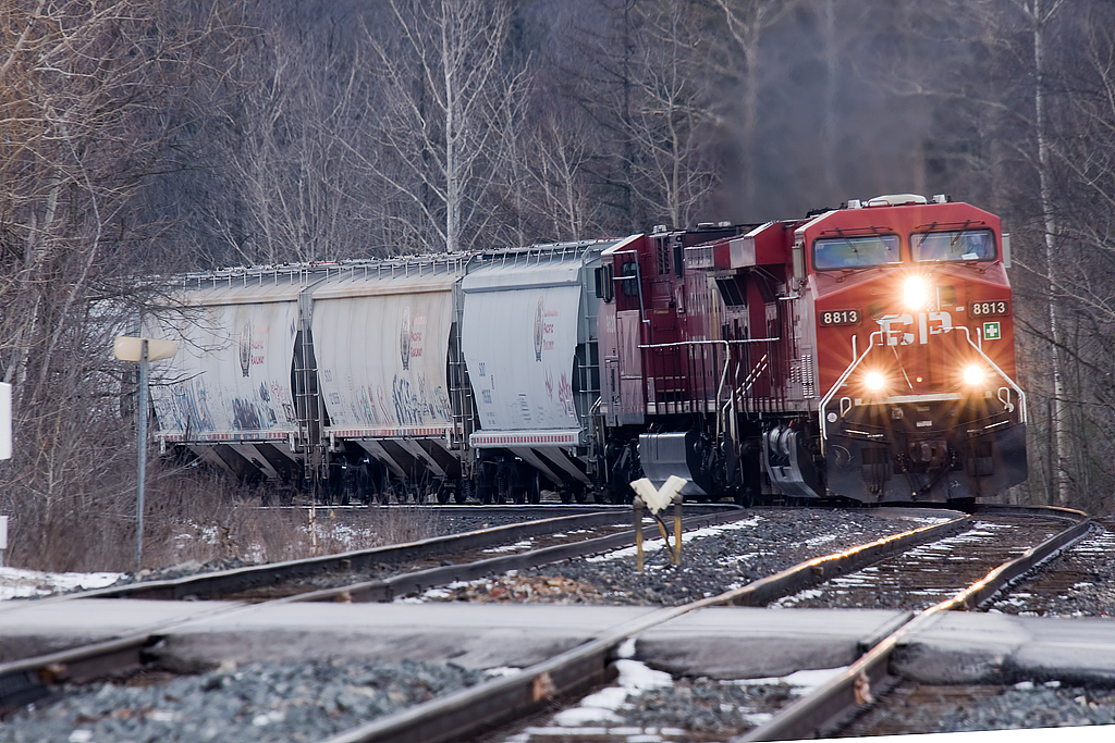 Topping the escarpment with empty oil cans behind a few hoppers.