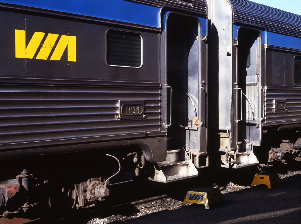 VIA 1 the Canadian at Medicine Hat station, I got off for some fresh air and a couple pics, after a night in a cozy roomette, on my trip to Banff.