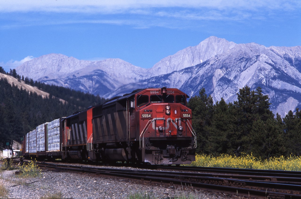 Westbound freight with an SD-50F diesel leading, entering Jasper yard.
