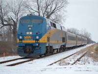 VIA 914 shoves back down the VIA Chatham Sub to the Jefferson Wye with CN Chrysler Spur, to turn its train. It had just arrived into Windsor about 15 minutes before and was now completeing it's trip for the day.