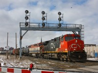 CN 330 is being handled by 2629 and BCRail 4613 today.  Those birds seemingly went wherever my camera pointed that day, almost got run over a couple of times. 