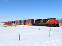 CN's Q102 passes through Firdale enroute to Winnipeg.