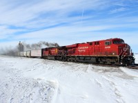 CP 298 approaches the Winnipeg city limits.