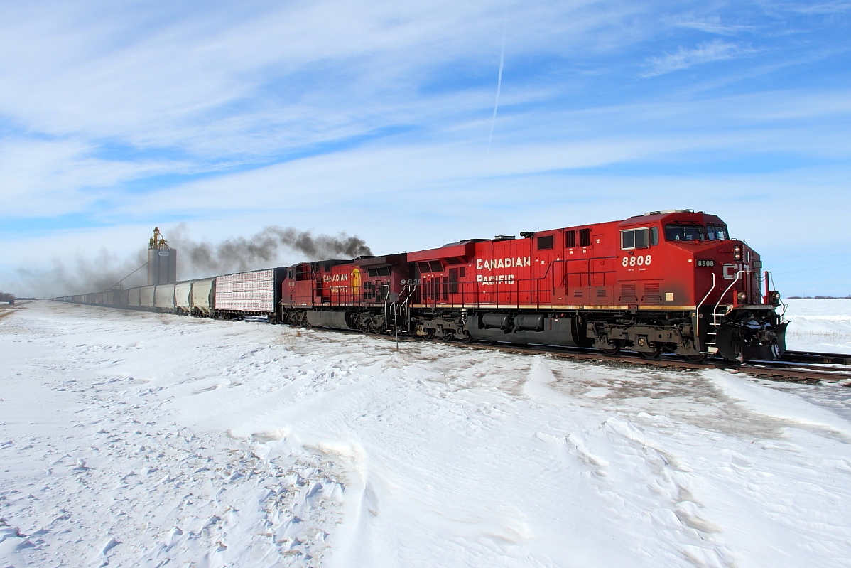 CP 298 approaches the Winnipeg city limits.