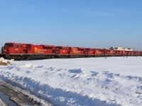 A side view of the larger group of stored units. 