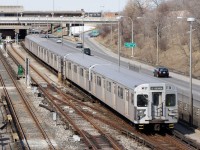 Due to Union Station revitalization and signal improvements on the University Line, the TTC has been turning back service at St. George and Union Stations on selected Sundays and weekends. This creates an opportunity for rollsigns to be set to destinations other than Downsview and Finch, which are seen every day.