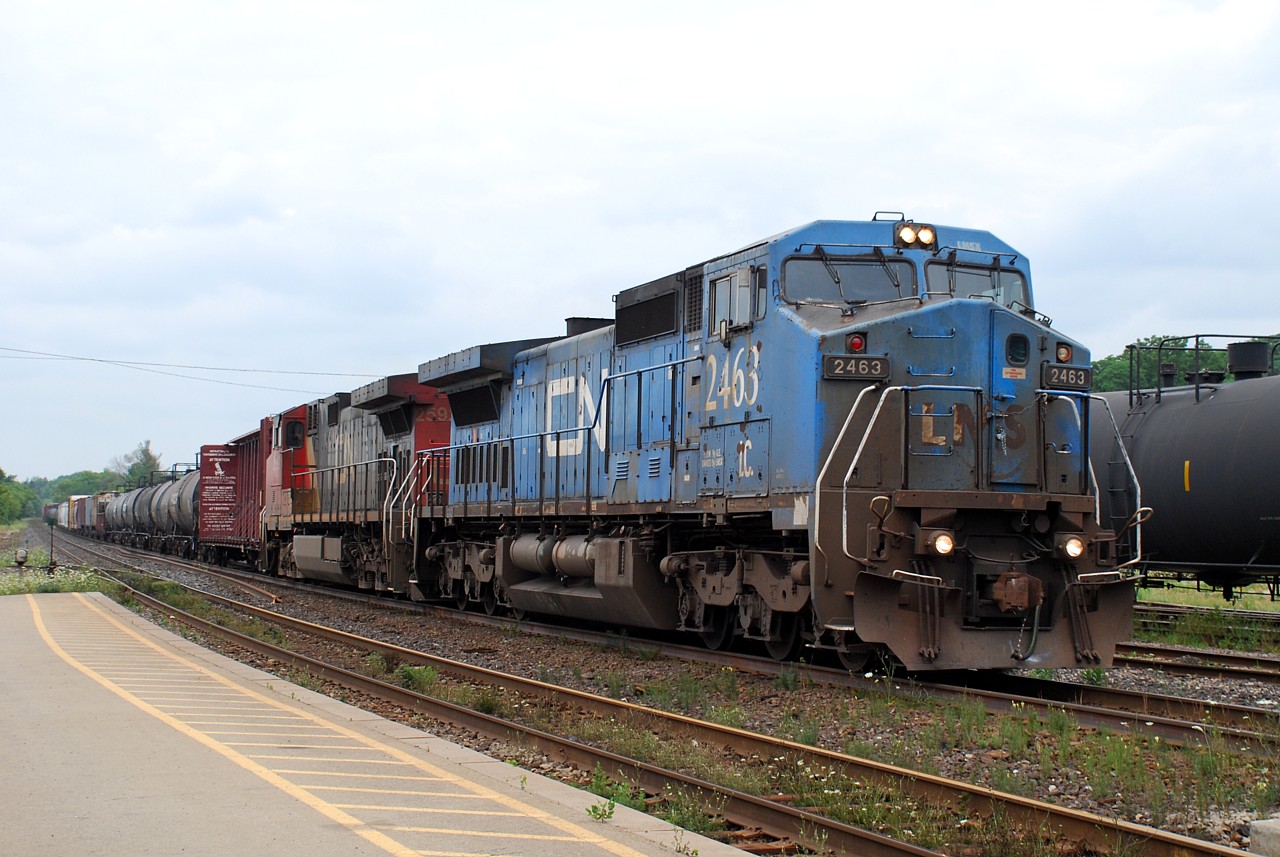 The pride of the fleet leads 382 through Brantford. Dedicated to James Gardiner.