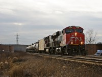 CN376 picks up a break in the clouds on its way from Doncaster on the York Sub.