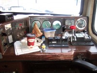 Control stand of a former Conrail C40-8W