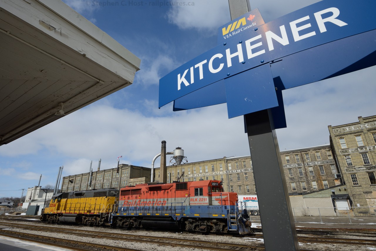 Goderich-Exeter power lays over at the Kitchener VIA Station.