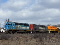 Marking the beginning of a new era, QGRY 2303 arrives at GEXR, the first G&W unit to make it onto the former RailAmerica shortline.