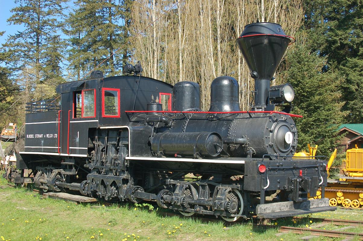 Bloedell Shay Type Steam locomotive #1, Duncan, BC. For more pics from my collection see northamericabyrail.info