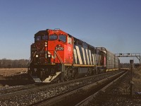 CN Dash8-40W 2429 leads Toronto - Niagara Falls train #449 west on the Halton Sub, about to cross Mainway.