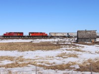 CP 5994 leads 411 past the old farm at Esmond.