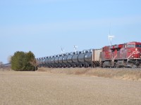 CP 606 heads eastbound thru Haycroft mile led by CP 8897