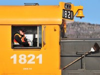 The engineer of the TTC #623, is preparing for the departure.