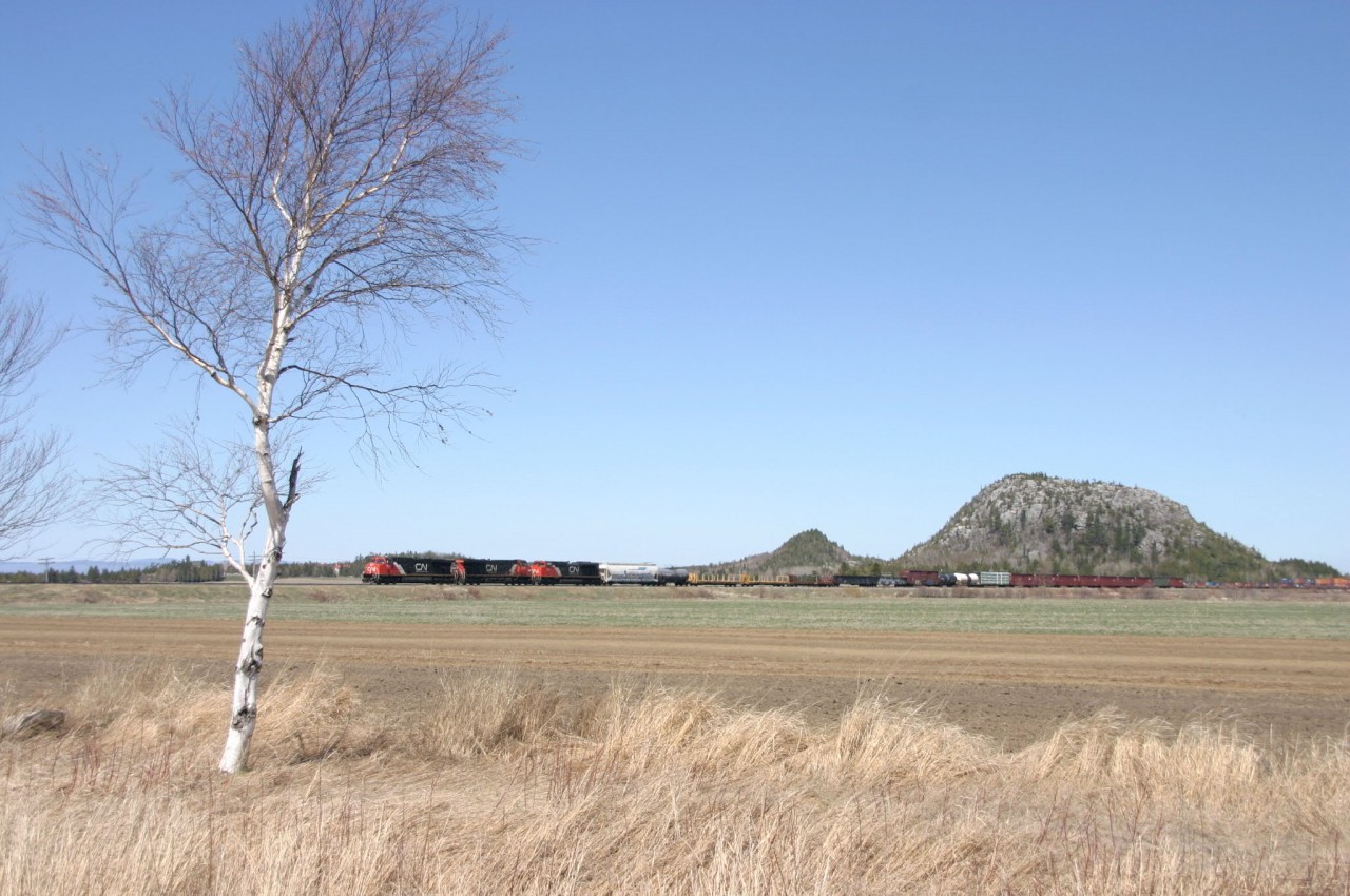The 121 leaving LaPocatière after meet with the 402 , on way to Brampton , Ontario !