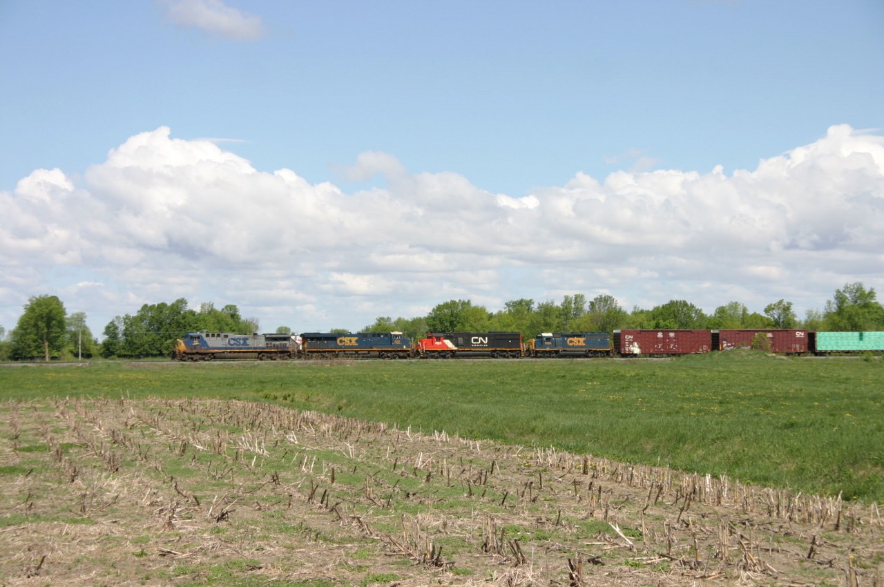 The 327 in a Godmanchester farmland , juste before arriving at the crew change point !