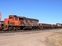 A well worn set of switchers work the east end of the yard.