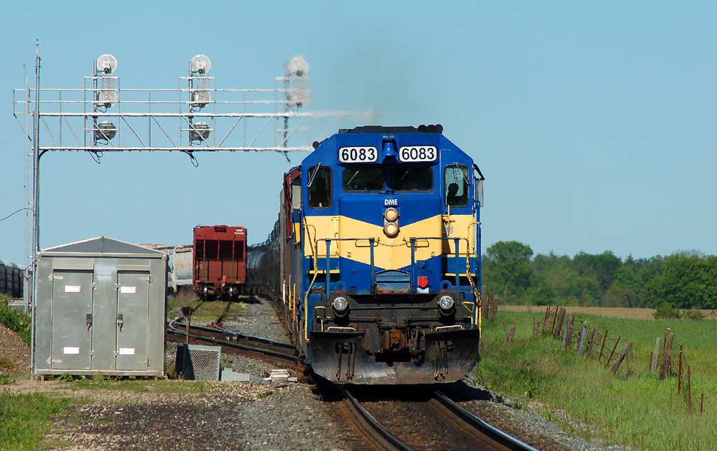 CP 641 with DME 6083, ICE 6428 and CP 9536 Is back on the move, after being stopped at Ayr by a hot box detector