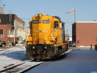 ONT 1603 waiting for the next call to duty buried in the coach yard at Cochrane. 