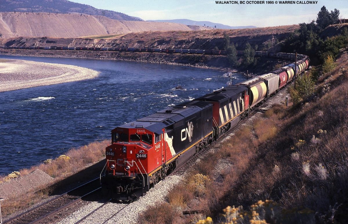 WB along the Thompson River in British Columbia