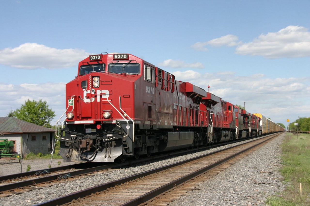 The 421 passing Dalhousie with 5 engines in the consist , westbound to Toronto !