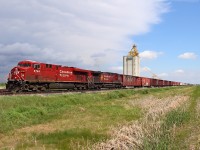CP's 299 departs the Winnipeg area for points west and some rather stormy weather.